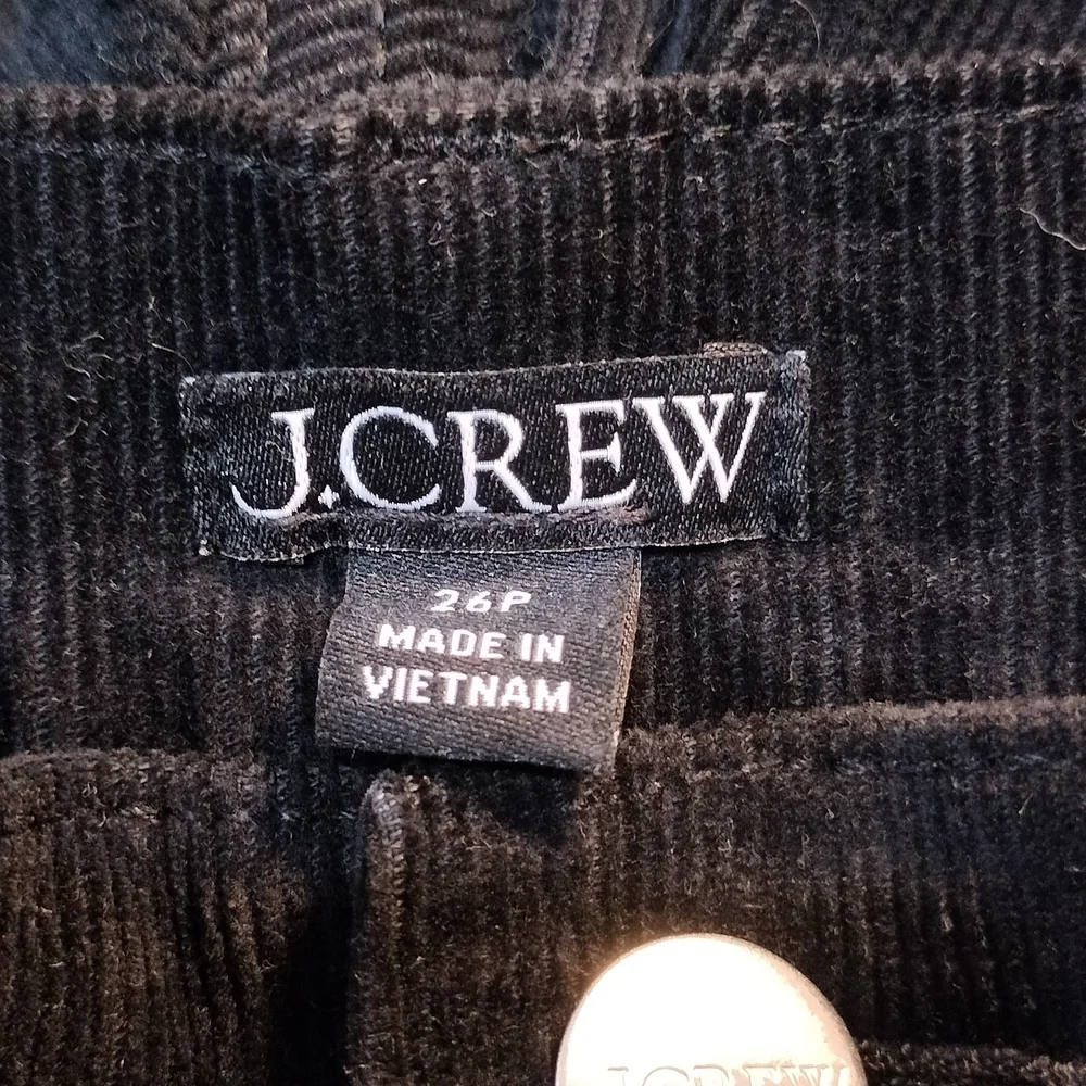J. Crew Black Courdoury Wide-Leg Trouser Size 26 P